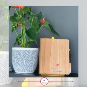 Bamboo notebook and pen